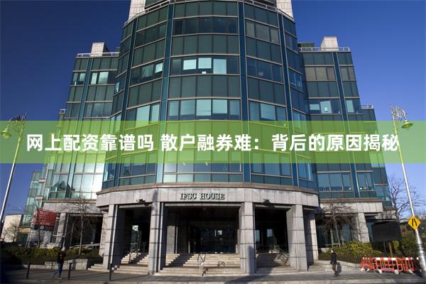 网上配资靠谱吗 散户融券难：背后的原因揭秘