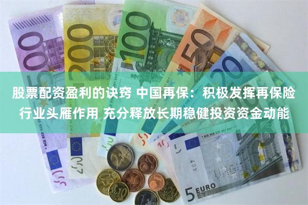 股票配资盈利的诀窍 中国再保：积极发挥再保险行业头雁作用 充分释放长期稳健投资资金动能