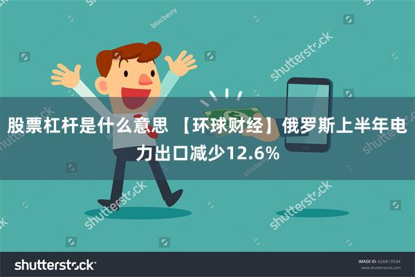 股票杠杆是什么意思 【环球财经】俄罗斯上半年电力出口减少12.6%